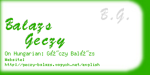 balazs geczy business card